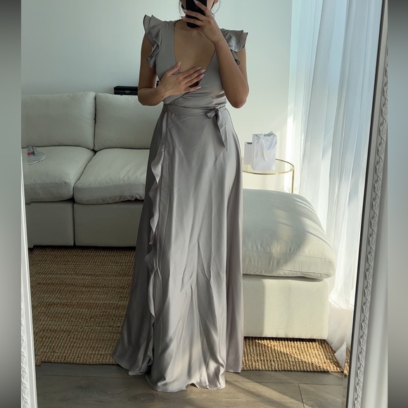 Satin Maxi Dress - Picture 2 of 8